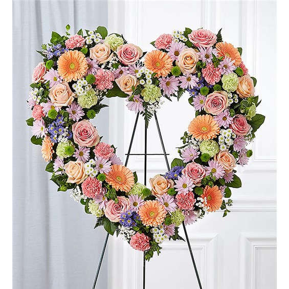 Always-Remember-Floral-Heart-Tribute-Pastel-Stand 